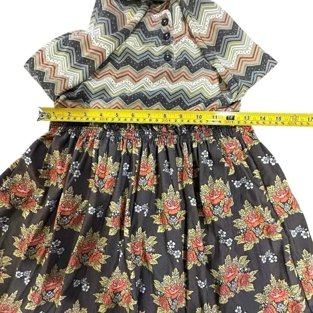 Matilda Jane Girls SZ 6 Field Trip Harlow Mock Turtleneck Cottagecore BOHO Dress